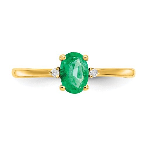 14KT GOLD DIAMOND AND EMERALD BIRTHSTONE RING 4 / White,4 / Yellow,4.5 / White,4.5 / Yellow,5 / White,5 / Yellow,5.5 / White,5.5 / Yellow,6 / White,6 / Yellow,6.5 / White,6.5 / Yellow,7 / White,7 / Yellow,7.5 / White,7.5 / Yellow,8 / White,8 / Yellow,8.5 / White,8.5 / Yellow,9 / White,9 / Yellow
