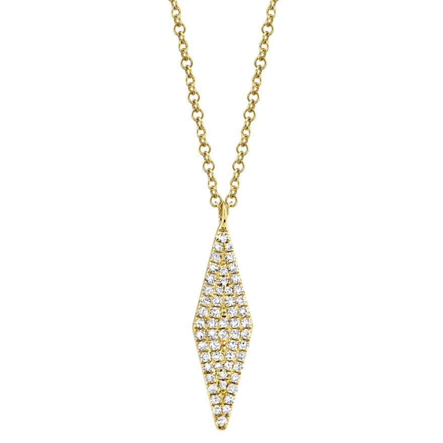 14KT Gold 0.17 CTW Diamond Rhombus Necklace Yellow