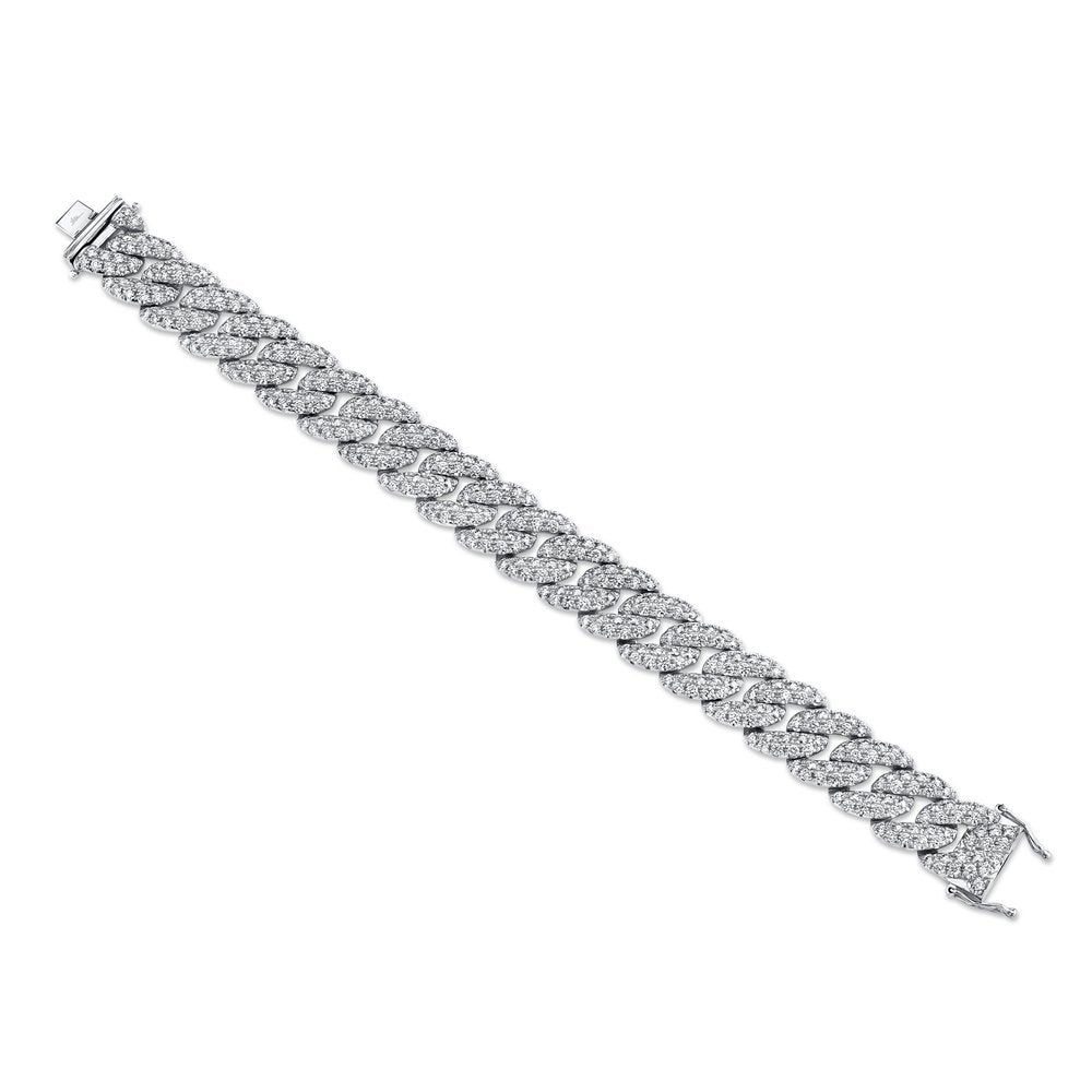 14KT Gold 8.33 CTW Diamond Curve Bracelet White