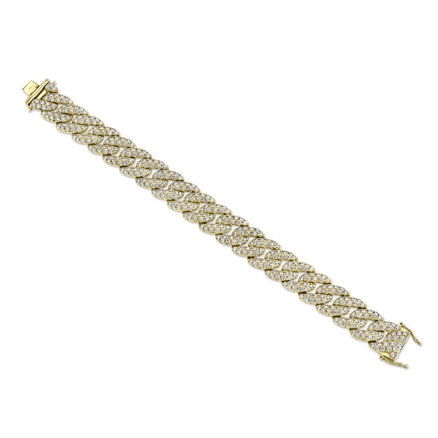 14KT Gold 8.33 CTW Diamond Curve Bracelet Yellow